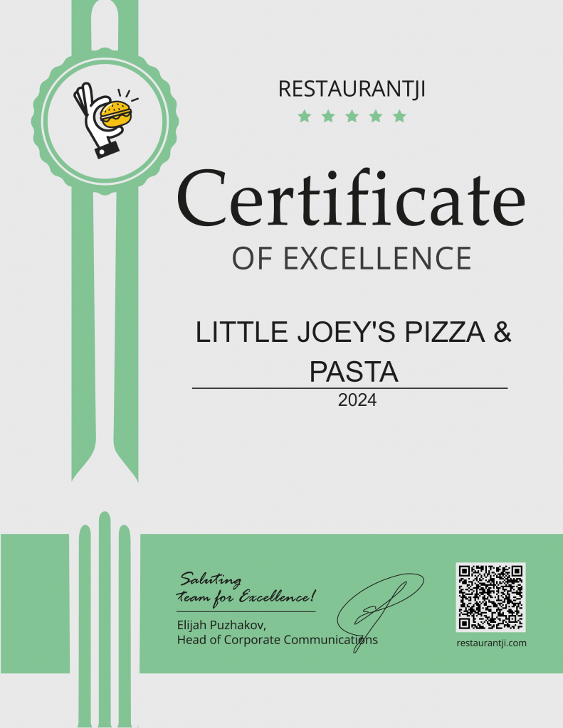 what our customers think…. LITTLE jOEY'S PIZZA & PASTA